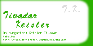 tivadar keisler business card